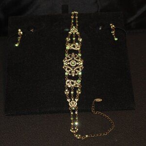 ~VCLM Noblesse~ Austrian Crystal Victorian Style CHOKER Earrings Set